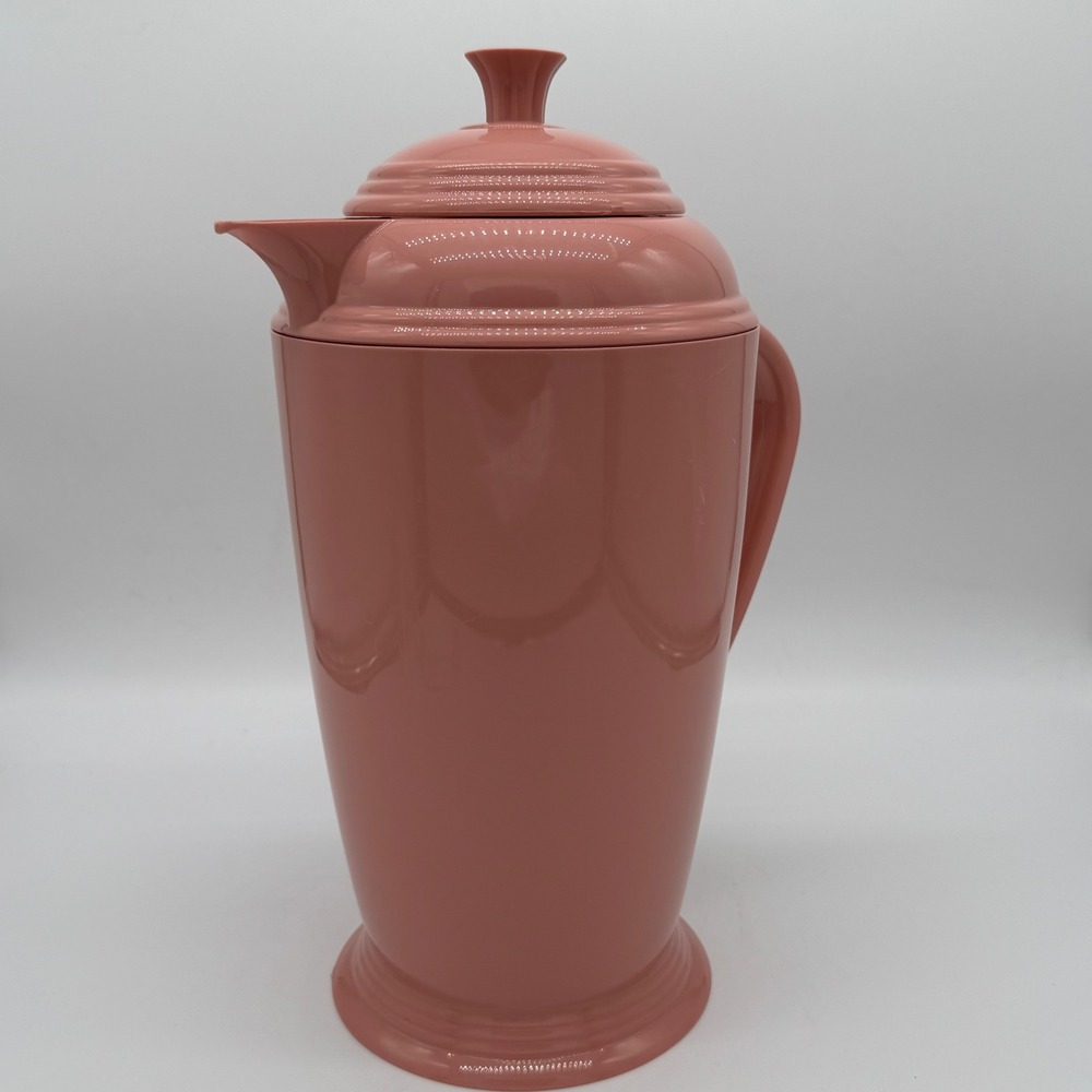 Vintage FIESTAWARE Rose Pink Insulated Thermal Coffee Carafe Pitcher w/ Lid MCM